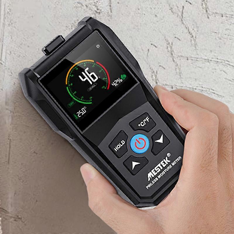 Digital Wood Moisture Meter Electromagnetic Damp Meter No-contact Inductive Wood Humidity Tester Timber Damp Detector Hygrometer-Moisture Meter
