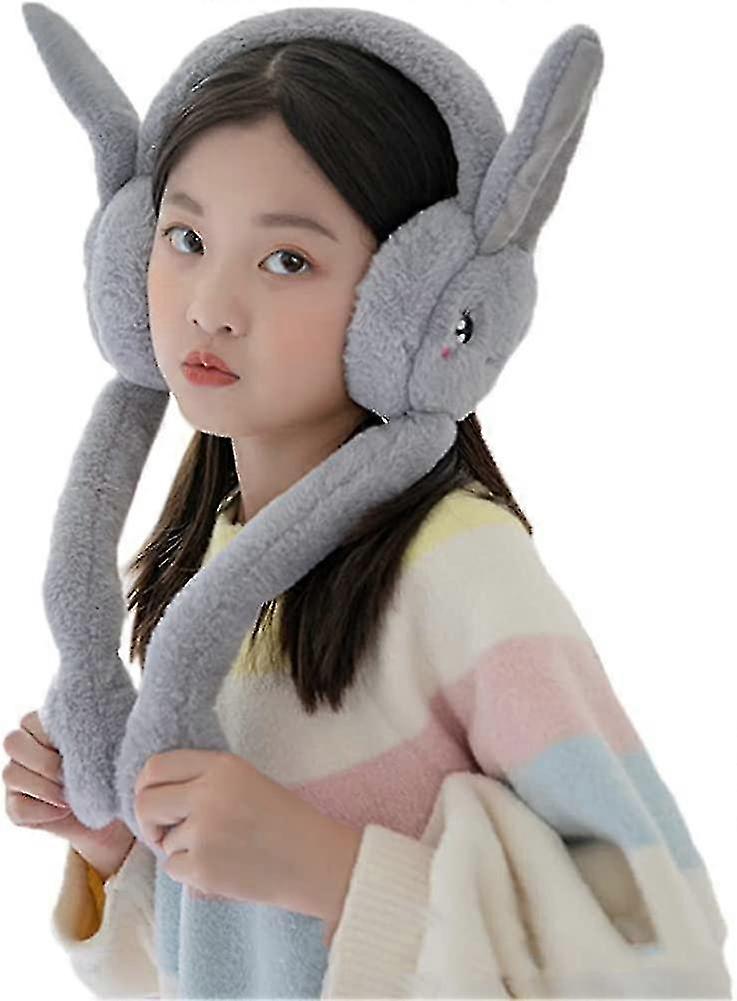 חורף אוזניים Muffs יוניסקס אוזן נעה ארנב אוזניים חסין רוח קטיפה חמוד אוזניים מחממי אוזניים רך וחם עטיפת אוזניים אביזר מזג אוויר קר לילדים מבוגרים