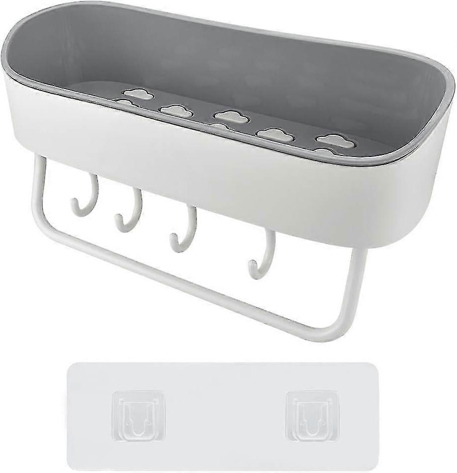 Self Adhesive Shower Shelf Rectangular Bathroom Shelf Adhesive Shower Caddy No Drilling Shower Shelf For Soap Towel Shower Gel Shampoo (27 * 10.5 * 6.