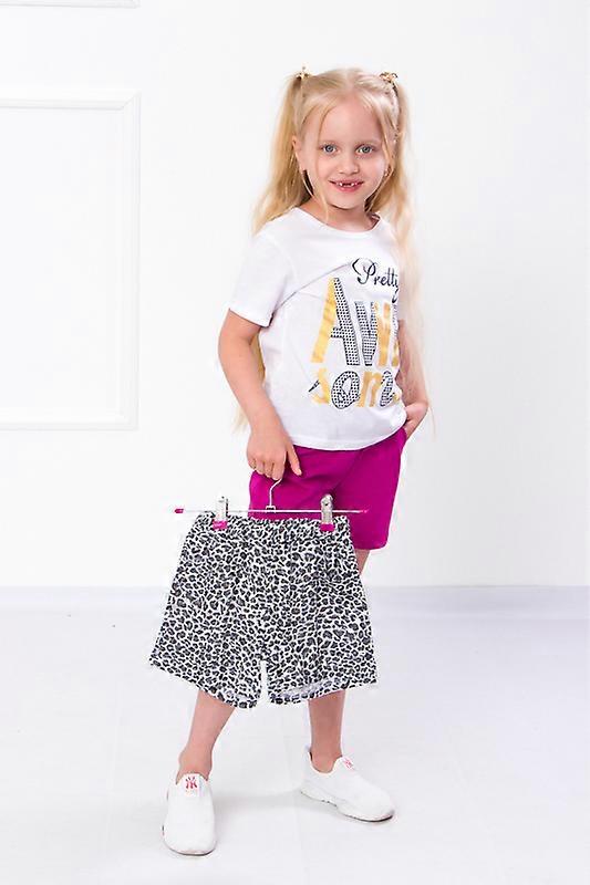 Girls’ Set of Two Shorts – Comfortable Cotton Knit & Elastic Waist,, Summer, HC 6262-1