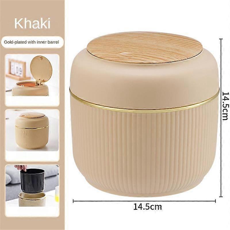 Desktop Trash Bin Mini Nordic Creative With Lid Office Supplies Press Trash Bin Desk Storage BucketTrash Cans & Wastebaskets