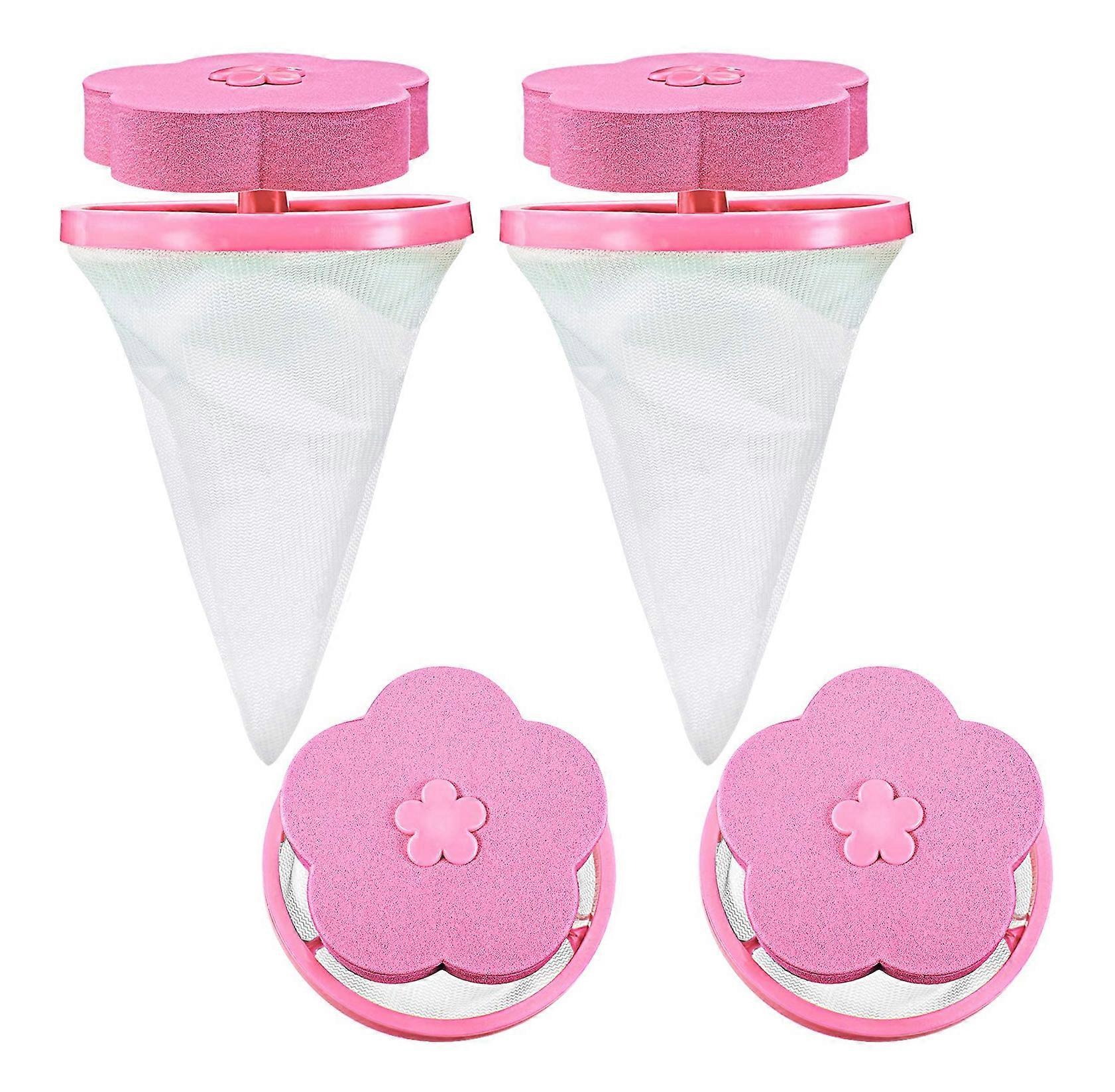 4 pieces reusable washing machine lint mesh catcher