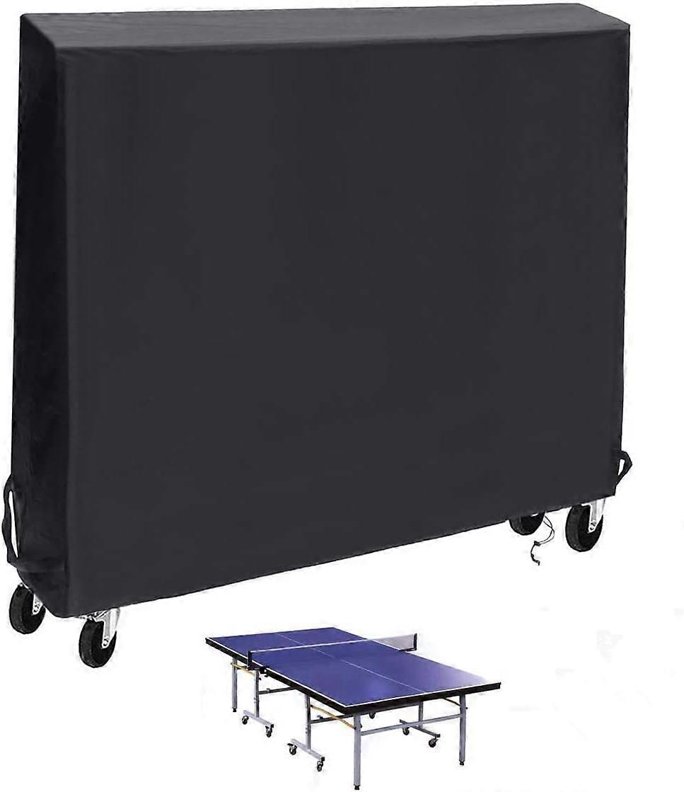 Table Tennis Table Cover, Outdoor Ping Pong Table Cover Ping Pong Table Cover, Dustproof Waterproof and Weatherproof - 165 X 70 X 185 CM