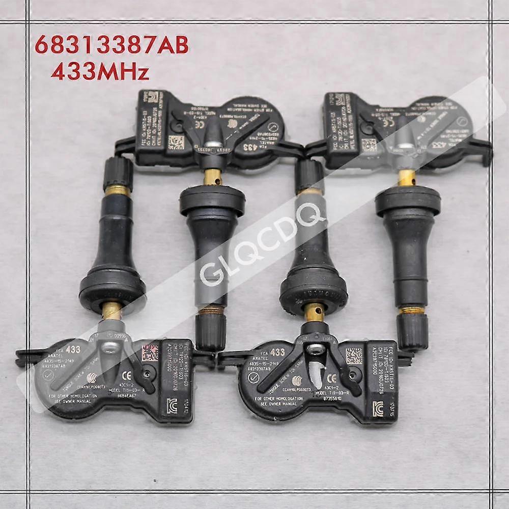 Motor Vehicle Sensors FOR 2018-2024 JEEP COMPASS TPMS 433MHz TIRE PRESSURE SENSOR TPMS JEEP TIRE AIR PRESSURE SENSOR 68313387AB 68313387AA