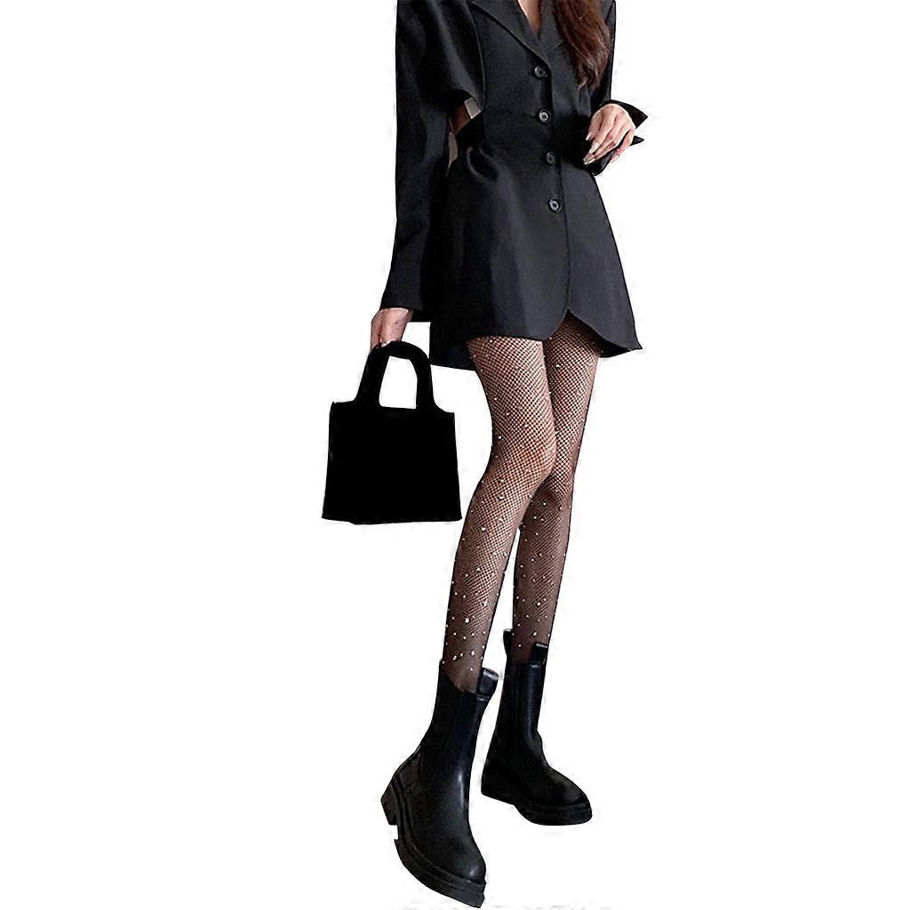 High Waist Fishnet Tights Women Lace Stockings Patterned Small Hole Pantyhose