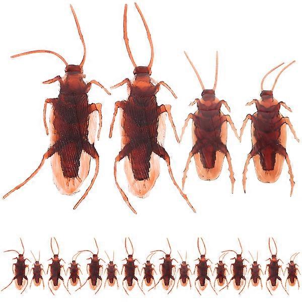 100pcs Halloween Party Prank Cockroach Props Artificial Realistic Cockroach Models Trick Toys