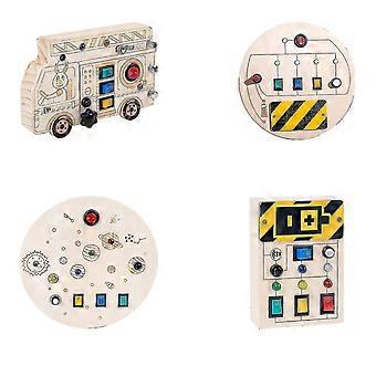 Led Luz Ocupado Board Sensorial Board Button Switch Toy Compatível com Aprendizagem Eletrônica Tw