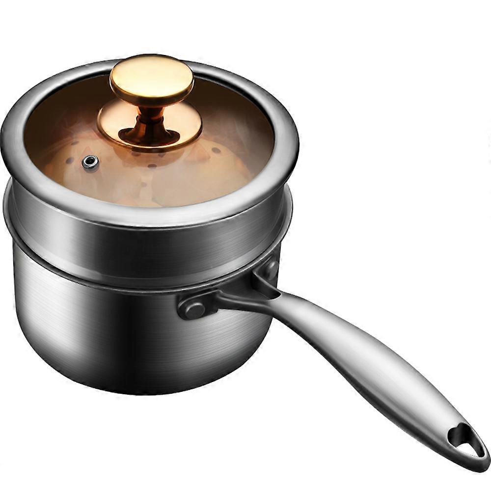 Stainless Saucepan,Nonstick Saucepan 2 Quart,Gold