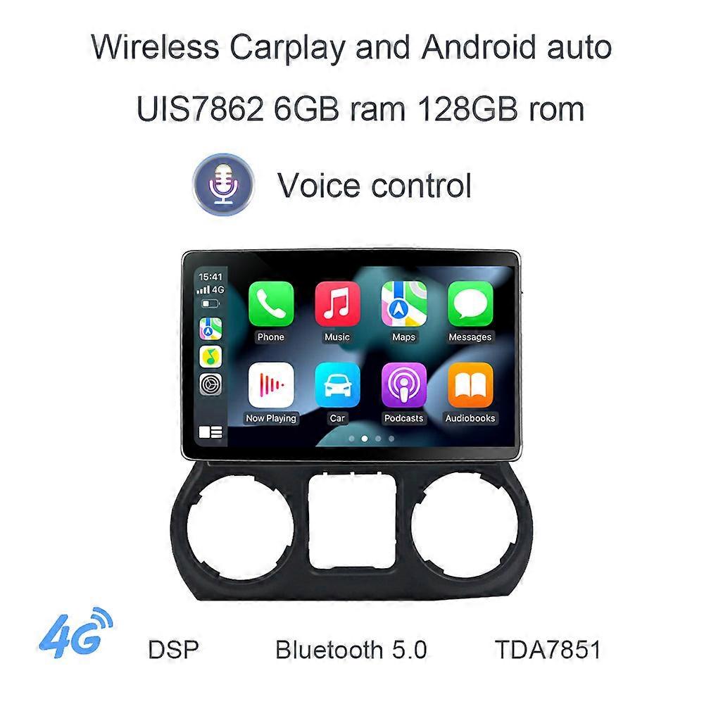 1080P Tesla Style 12.8" 100 Rotatable IPS 2 Din Android 6GB 128GB Car DVD Player WiFi car radio For Jeep Wrangler 3 JK 2010-2017