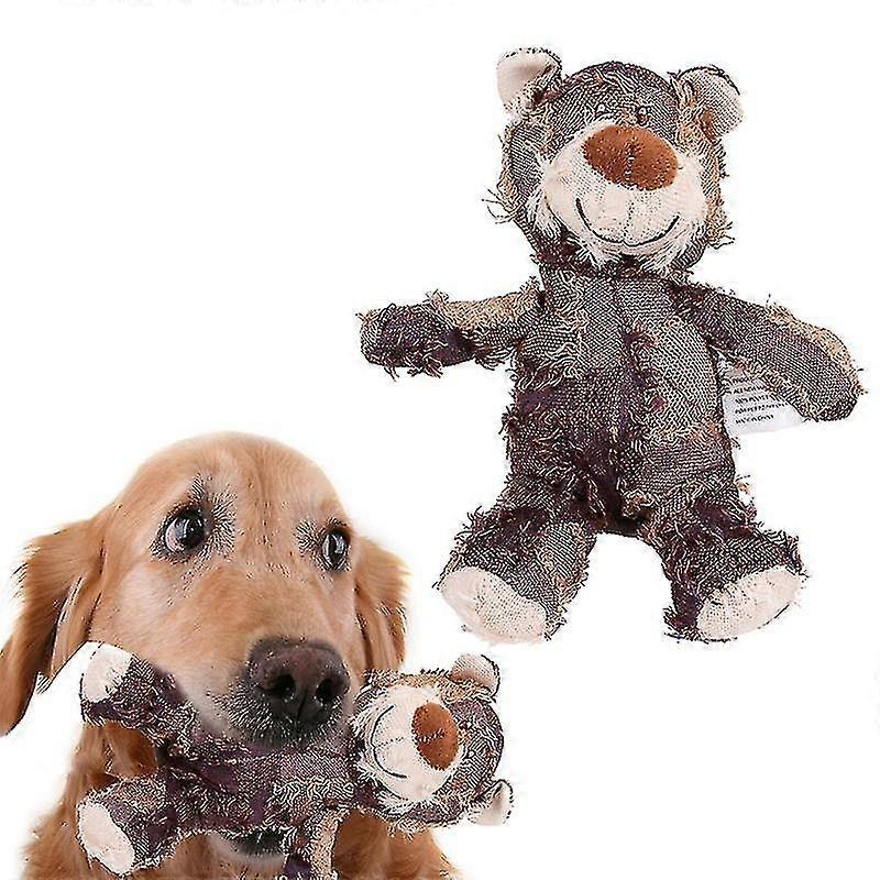 Unzerstörbarer robuster Bär, quietschendes Hundespielzeug für Kauer