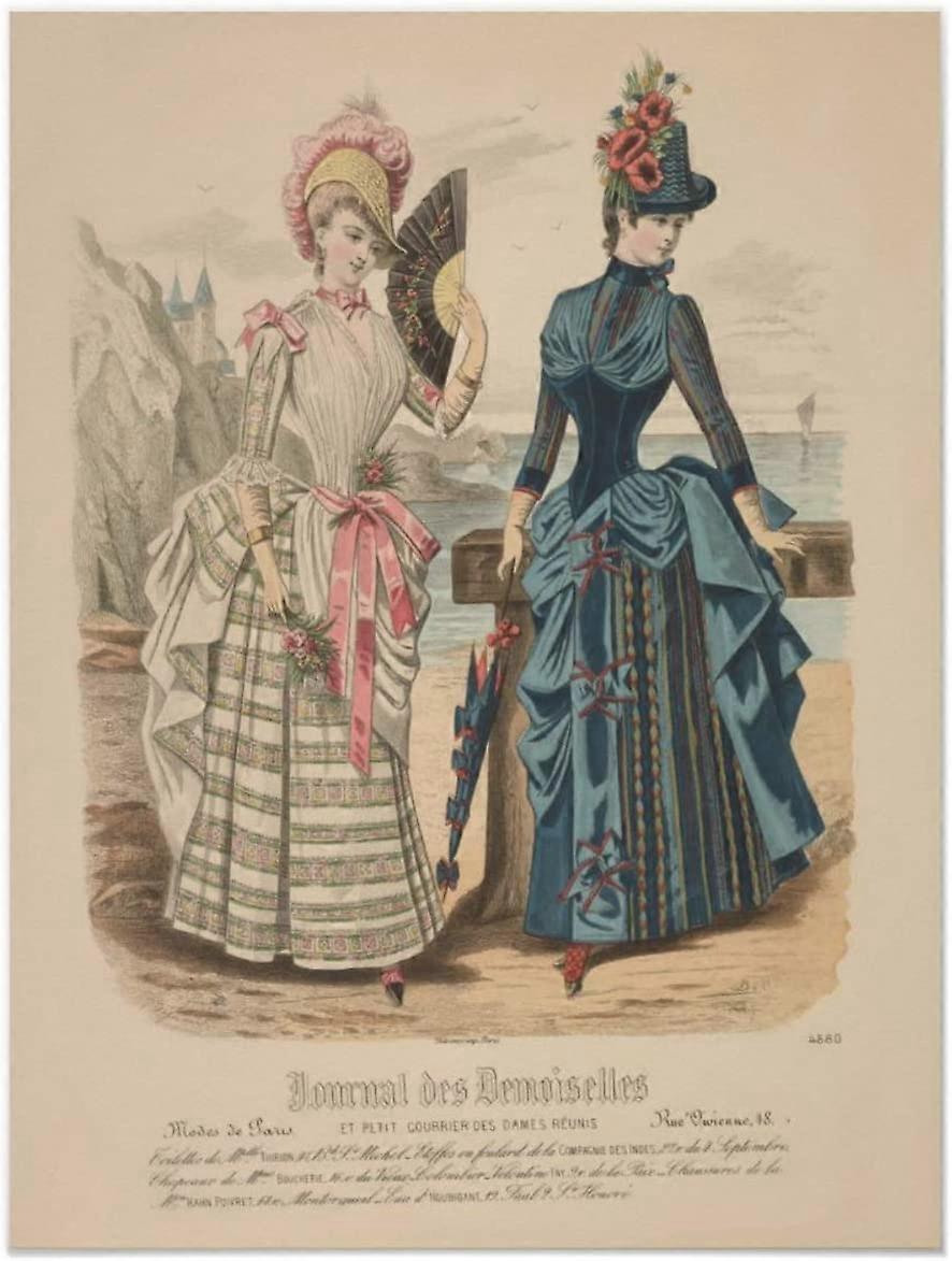 ブリキ看板レトロアートデコレーションヴィンテージポスター海のヴィンテージレディースビクトリア朝のファッションブリキポスターホームバーストアカフェクラブファームガレージ12 "X 8"