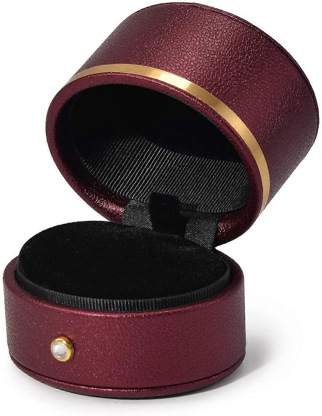 Leather Ring Box Engagement Proposal Wedding Ring Gift Box Multifunctional Jewelry Boxes Earring