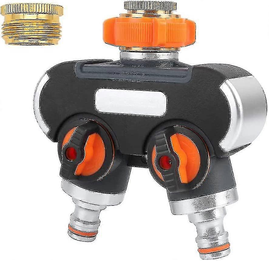 Distributeur 2 voies, distributeur d’eau 3/4 pouce et 1/2 pouce avec adaptateur de robinet