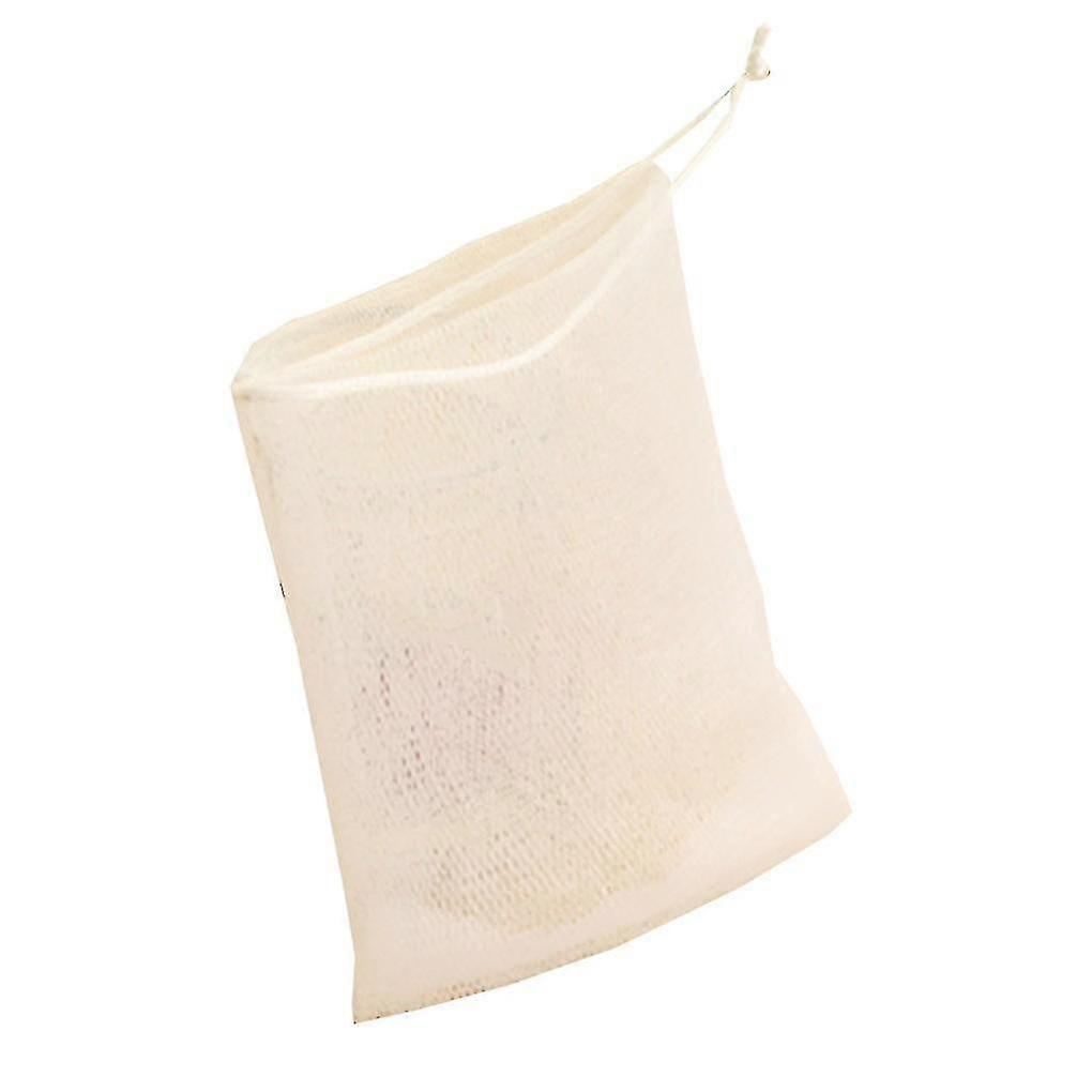 Hanging plastic double layer handmade foaming net soap bubble mesh bag facial care cleaning