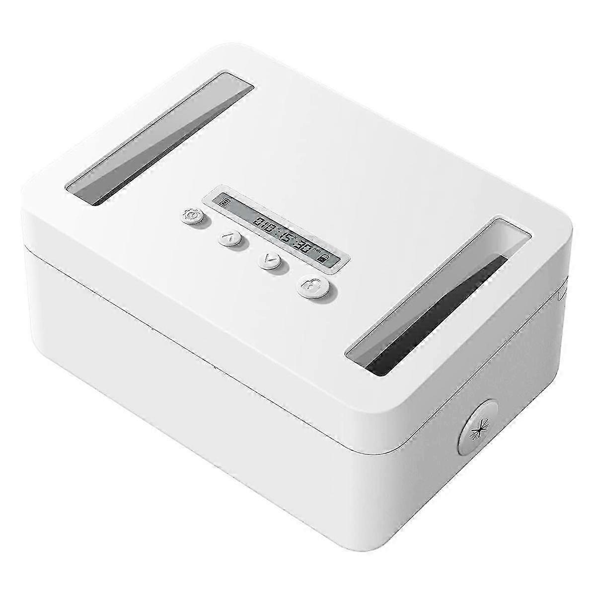 Metal Timed Lock Box,Time Lock Box with Child Lock and LED Display,Self-Control Timer Locker suitable for Ph