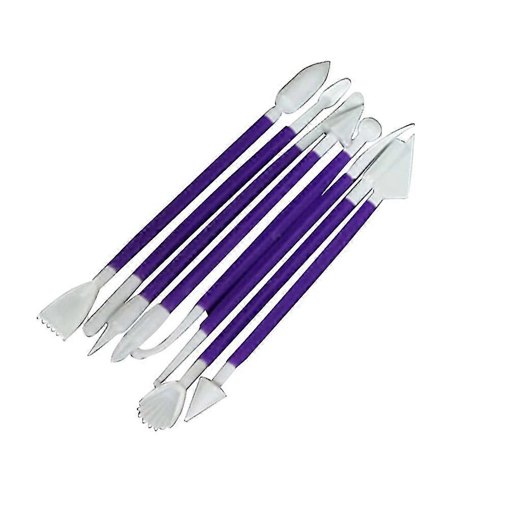 Fondant Cake Pastry Carving , Decorating Brush Mold Tool Set,Purple