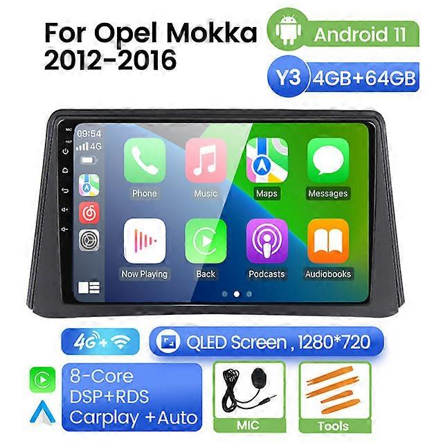 Car Radio Multimedia Player 2Din For Opel Mokka 2012 2013 2014 2015 2016 Android 11 Autoradio GPS Navigation Wifi Audio Stereo