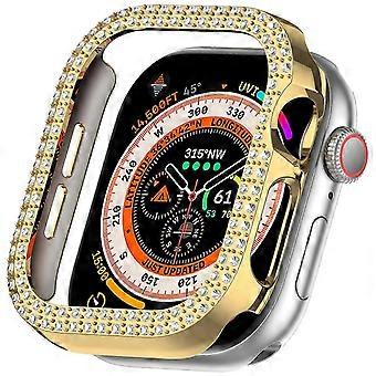 For Watch 10 46mm Double Row Rhinestone Decor Hollow-out Cover Pc Watch Frame Case Style D Multicolor
