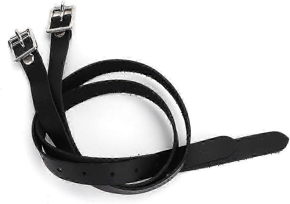 Stirrup Leathers1 Pair Strong Lengthen Stirrup Leathers with Soft Finish and Stainless Steel Buckle Equine Tool Accessories 50cm Black for Adults Or C