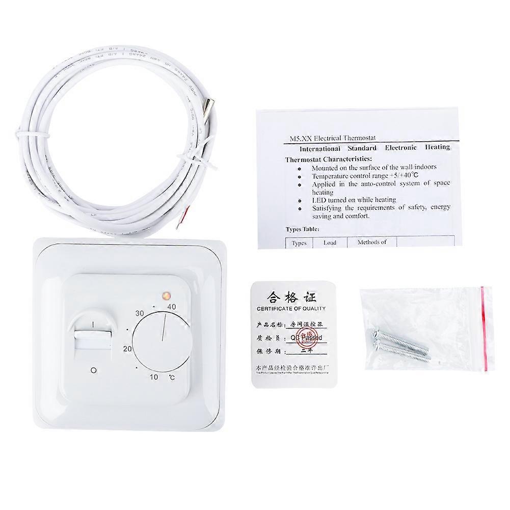 Manual Thermostat Switch Temperature Controller for Home Floor Heating 220V