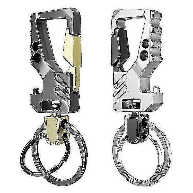 Set Of 2 Car Keychains With Bottle Opener(golden + Silver/rifle Barrel)