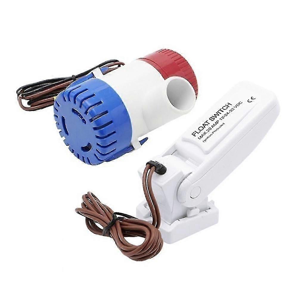Automatic Boat Bilge Pump Float Switch - 12V 1100GPH Bilge Pump with Flow Sensor compatible Electric Water Pump
