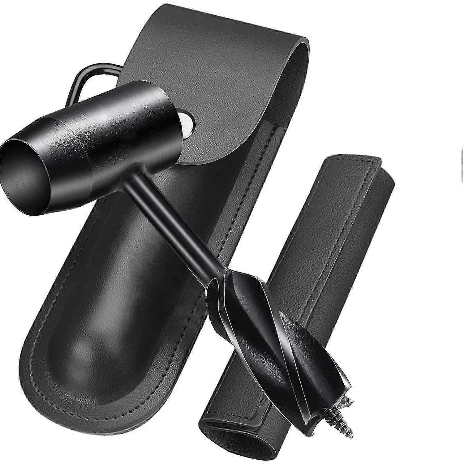 Juvyig Bushcraft Hand Auger Wrench - Wood Auger Manual Auger Drill - Scotch Eye hand auger wrench - Bushcraft Survival Tools (Black)