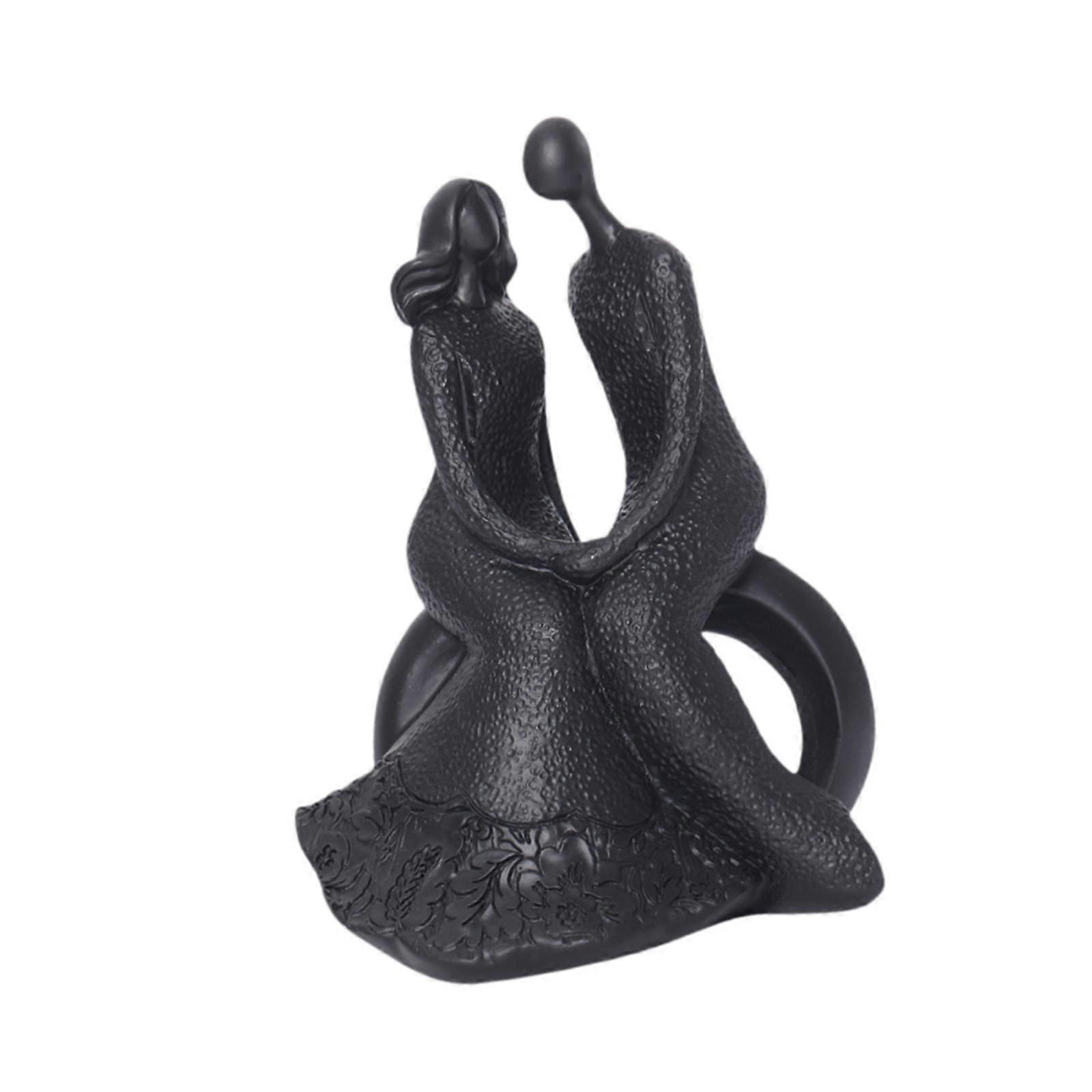 par staty samling abstrakt skrivbord prydnad för bröllop skåp dekor sitta svart