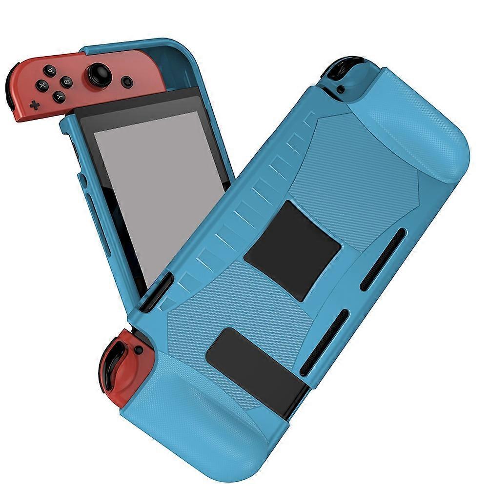 Shockproof TPU Protective Case Cover with Kickstand for Nintendo Switch - Blue