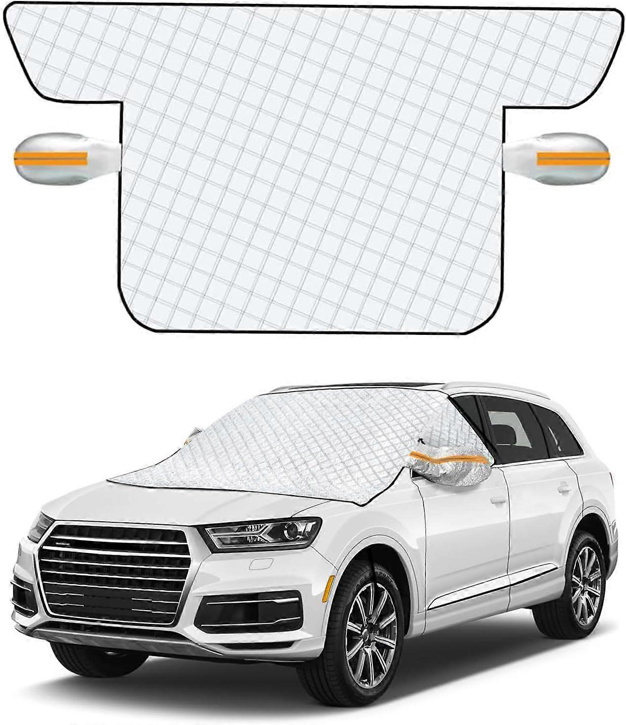 Flow fire Thicken Car Windscreen Cover for Winter, Magnetic Car Windshield Frost Cover for Ice and Snow Shield, Windshield Frost Cover for Most Car an
