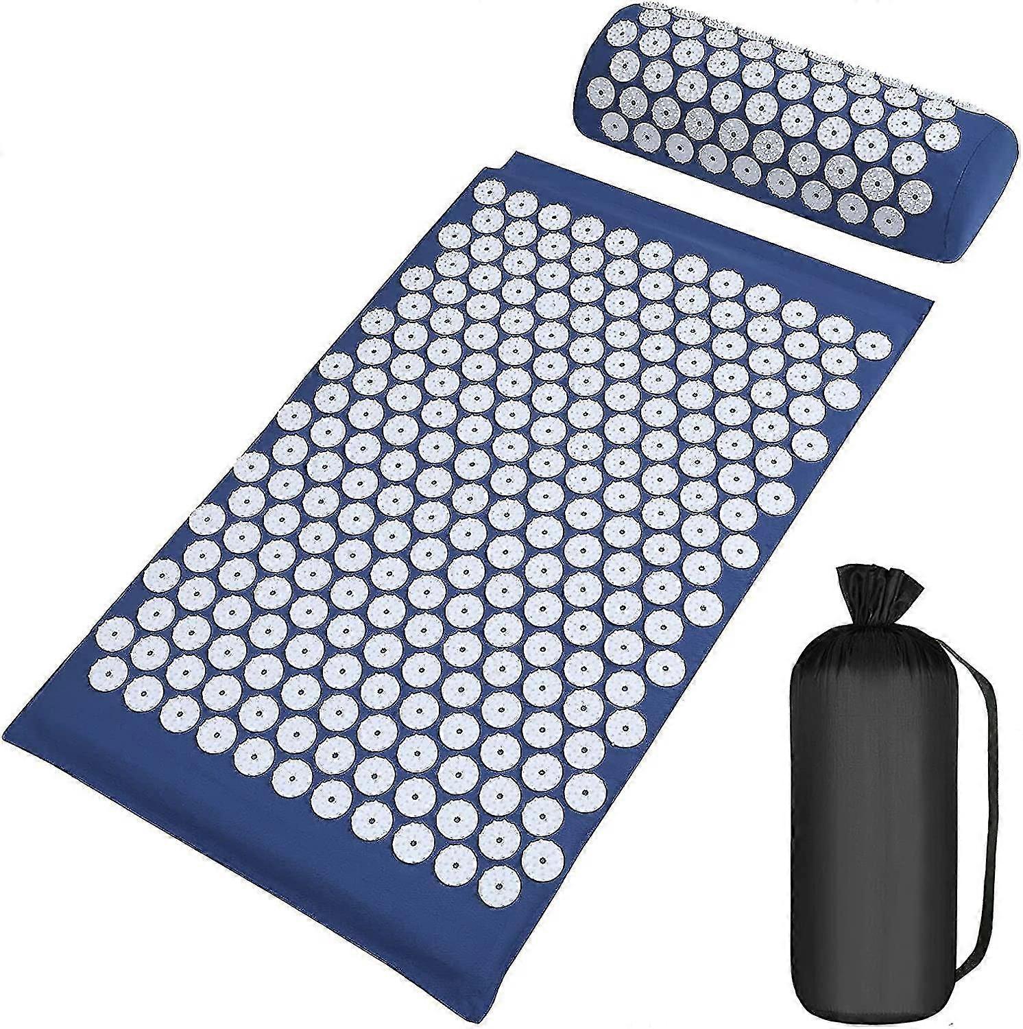 指圧マットと枕セット、背中と首の痛みを和らげる鍼治療マット