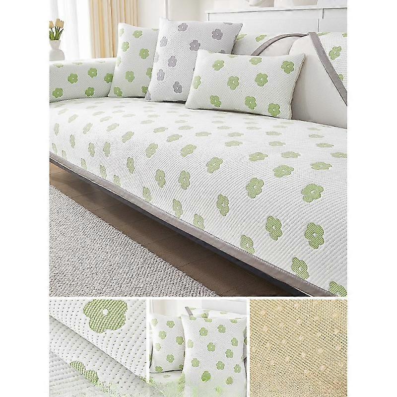 Summer Ice Silk Sand Hair Towel Cool Feeling Anti-cat Scratch Sofa Cover All-inclusive Summer New Lazy Sofa Cover