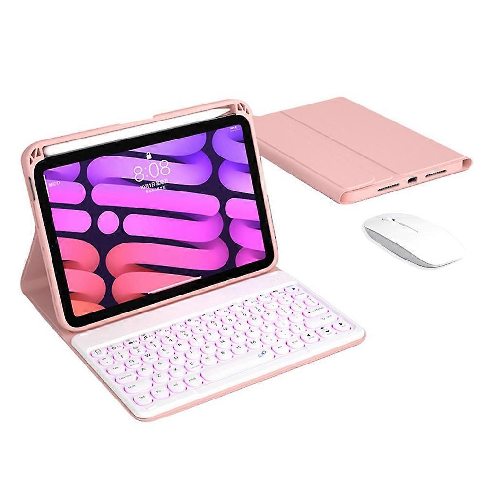 Detachable Magnetic Bluetooth-compatible Keyboard Protective Cover TPU Tablet Stand Case with Mouse 