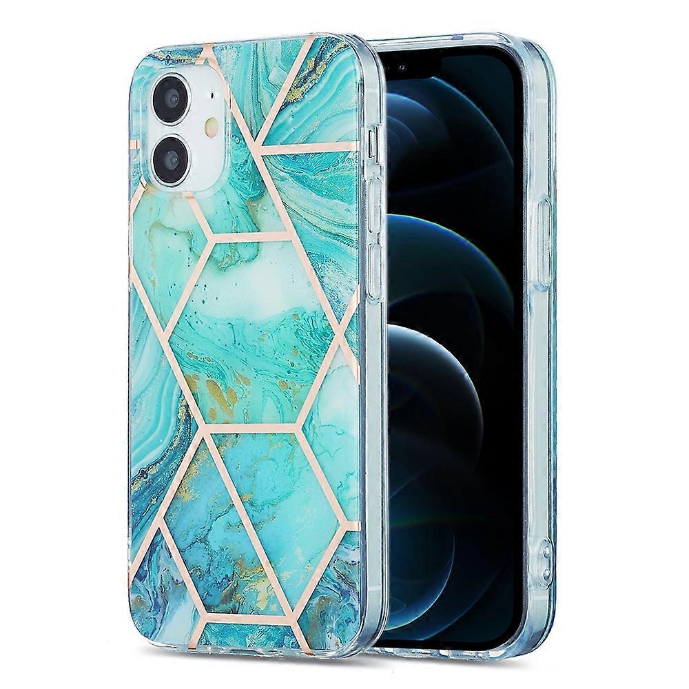 For iPhone 12 Pro Max 3D Electroplating Marble Pattern TPU Protective Case