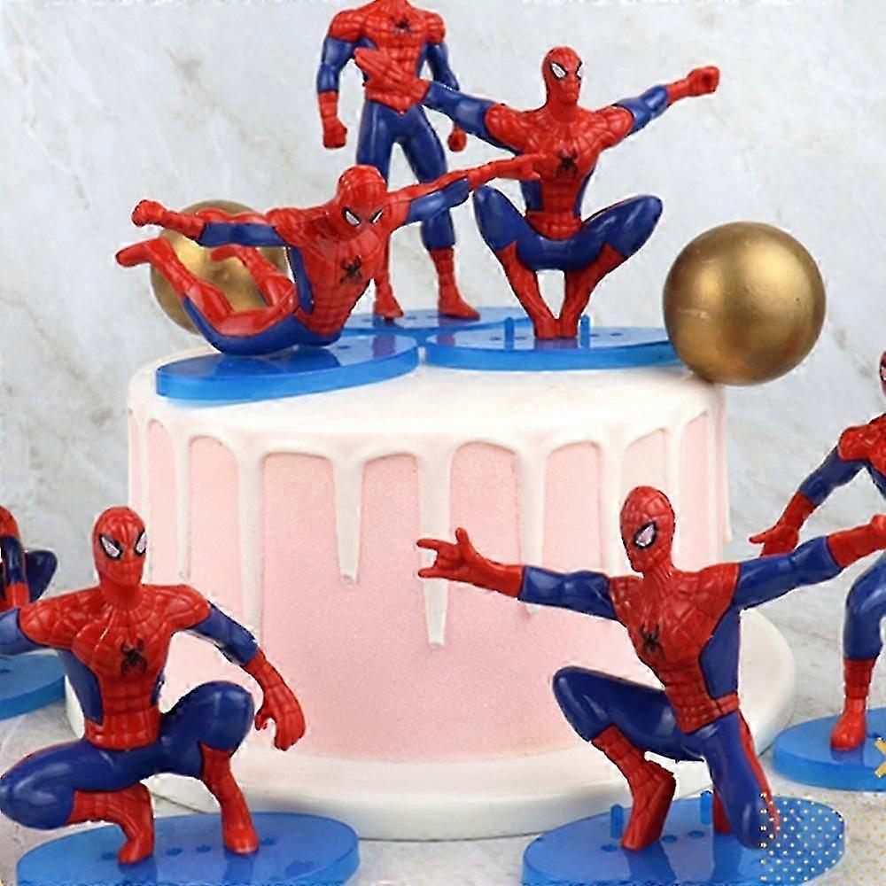 7pcs/set Spider-man Superhero Φιγούρες Spiderman Φιγούρες δράσης Σετ παιχνιδιών Συλλεκτικά παιχνίδια μοντέλων Επιτραπέζια διακόσμηση πάρτι Δώρο γενεθλίων