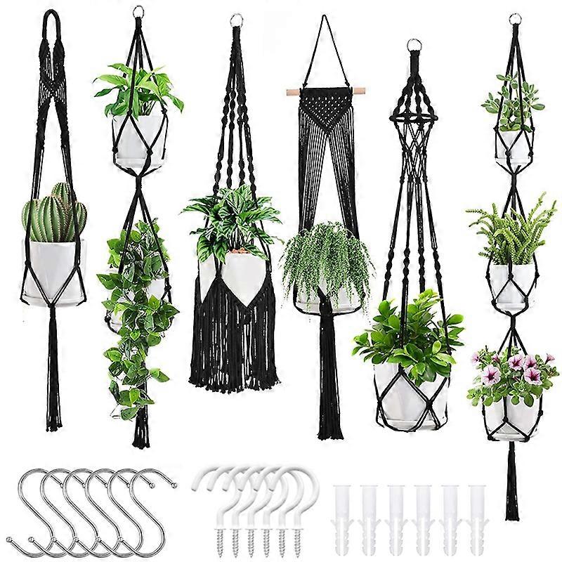 Plant Hangers, 6Pack Hanging for Indoor Plants