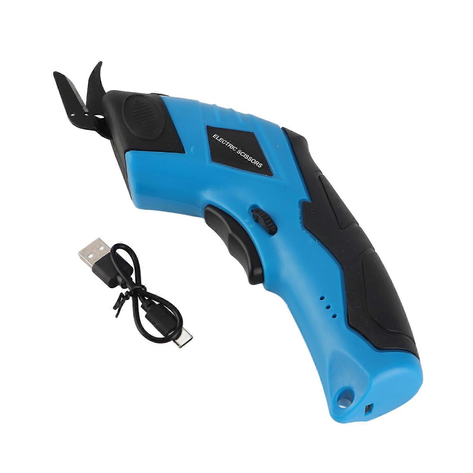 Cordless electric scissors, portable electric scissors for cutting fabrics, carpets, soft leather and cardboard