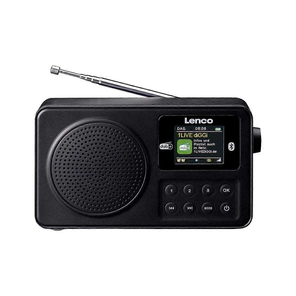 Bærbar DAB+/FM Radio med Bluetooth og teleskopantenne, Sort