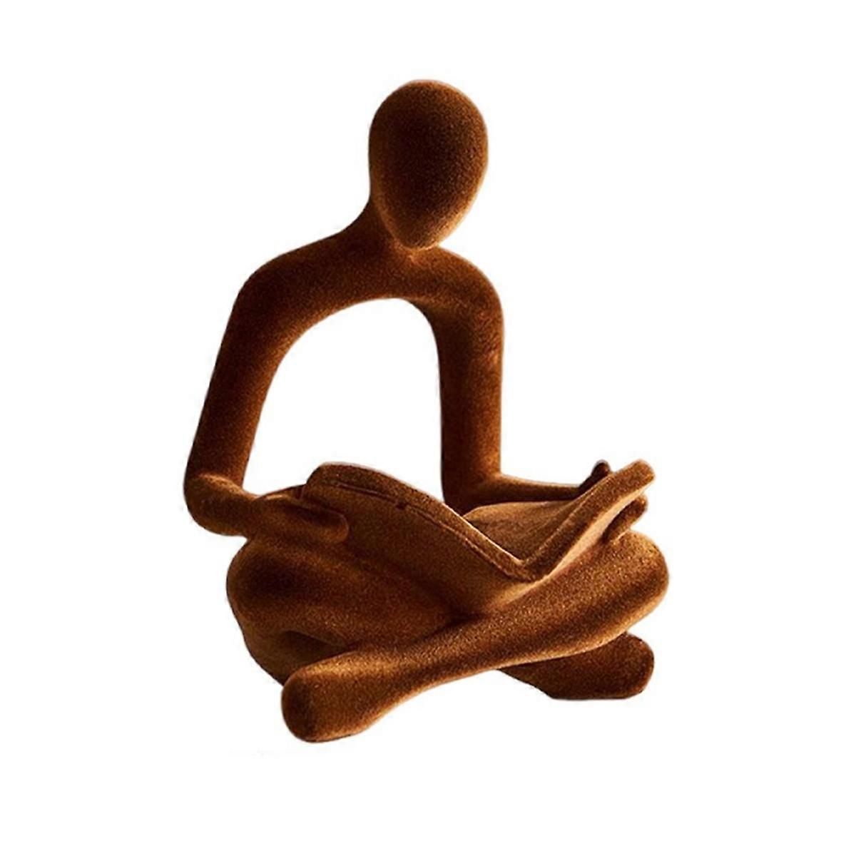 Abstract Art Sculpture Decor Reader Flock Figurine Home Decorations B