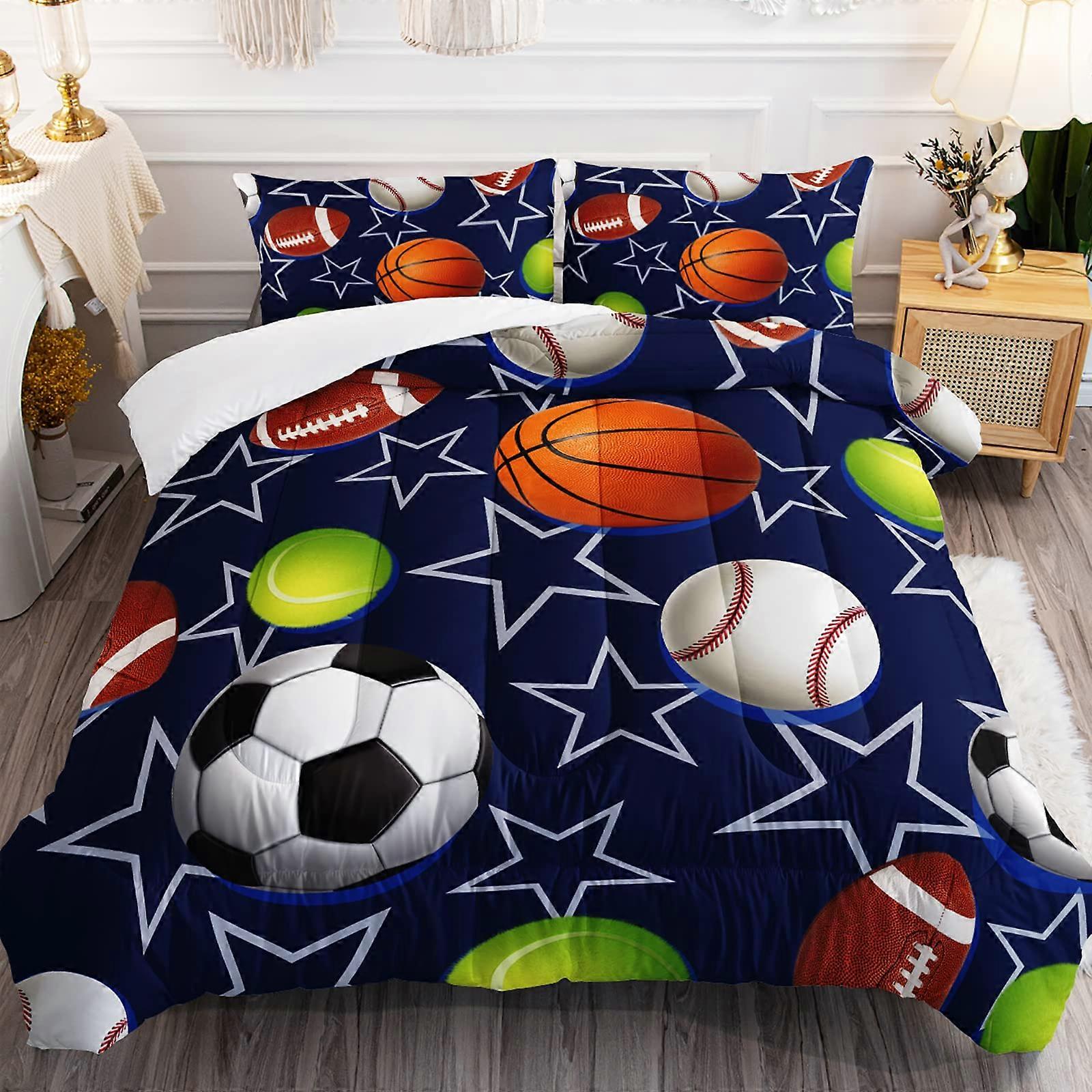 3 Piece Microfiber Comforter Set for Bedroom Decor Queen Size