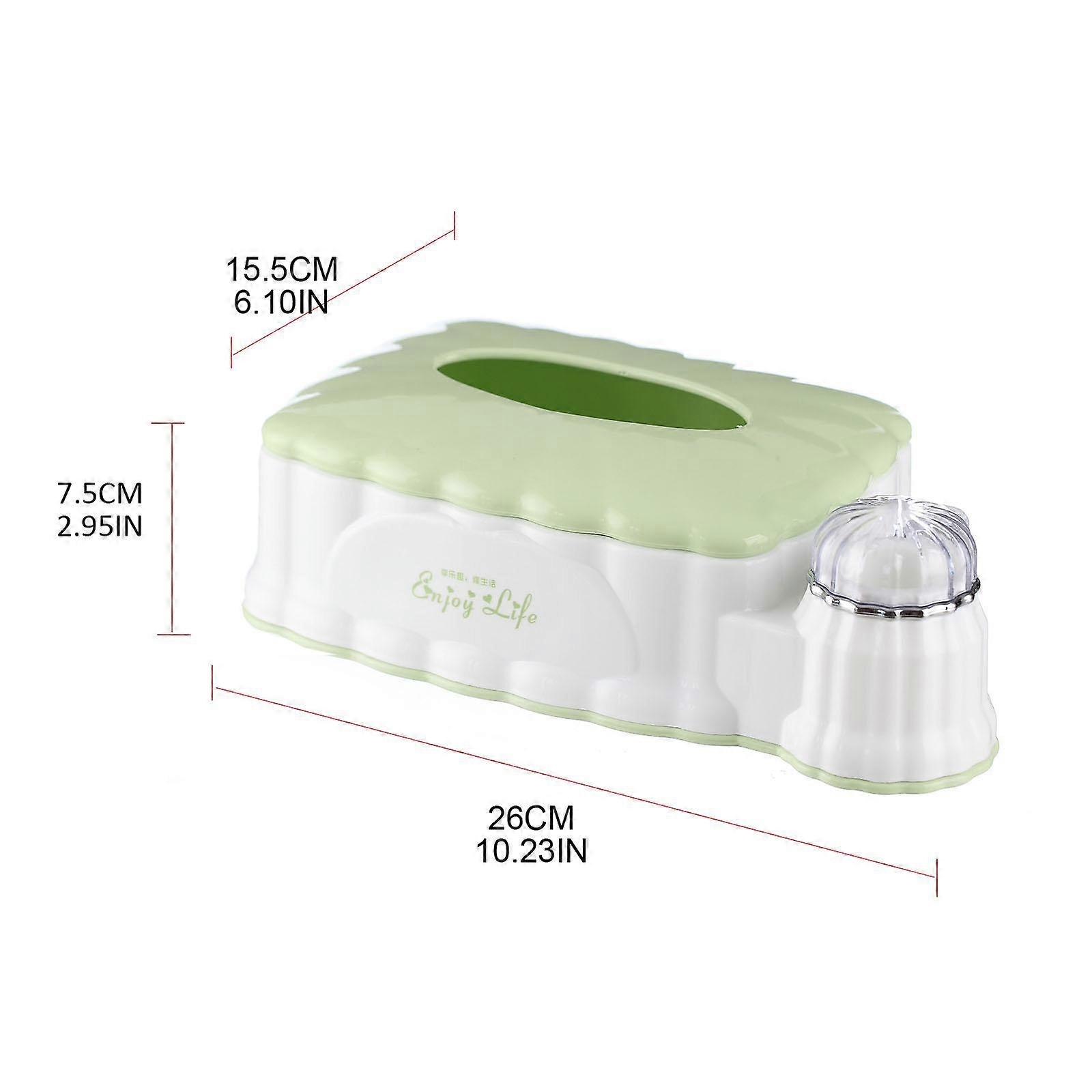 Lifting Tissue Box with Toothpick Holder Removable Lid Napkin Organizer Blue