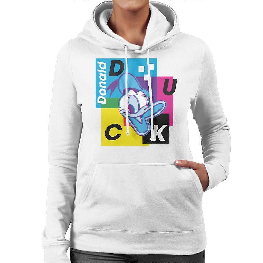 Disney Donald Duck Retro 3D Effect Women's Hooded Sweatshirt