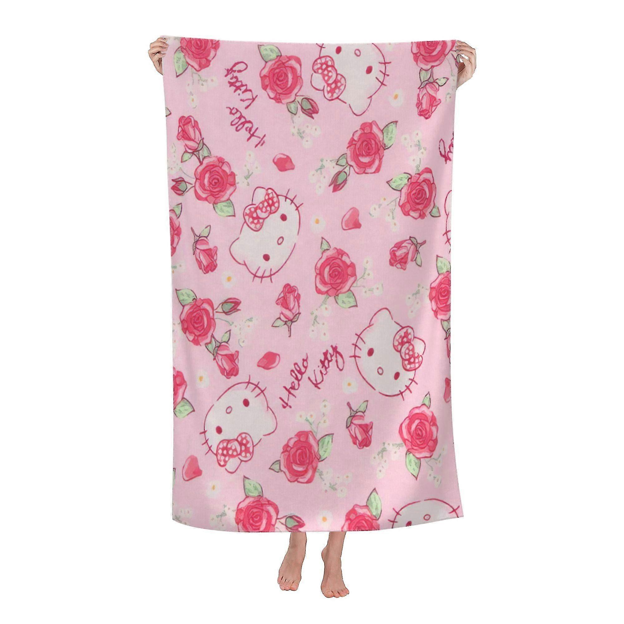 Hello Kitty Beach Towel, Large Microfiber Bath Towel #sb5p