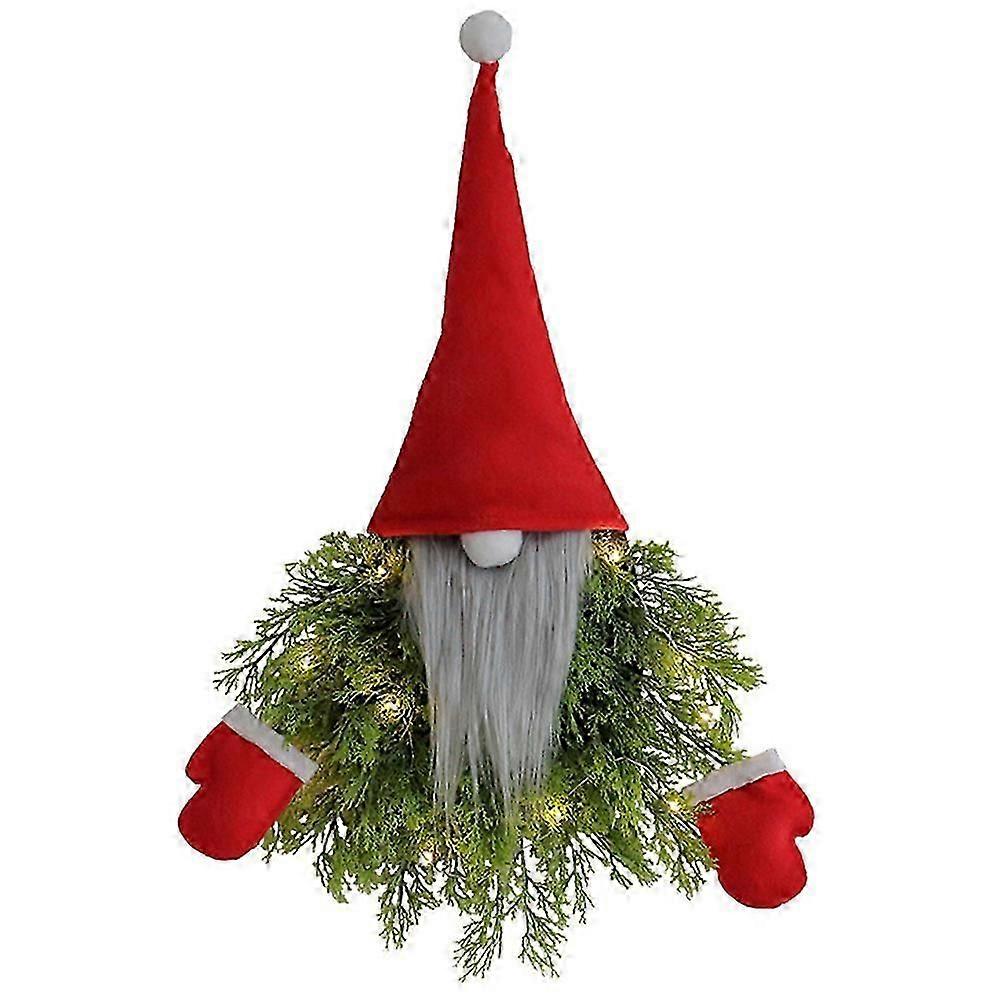 Christmas Door Wreath Gnome Wreath Pendant Door Hanging Xmas Wreath Front Door Wreath Decor
