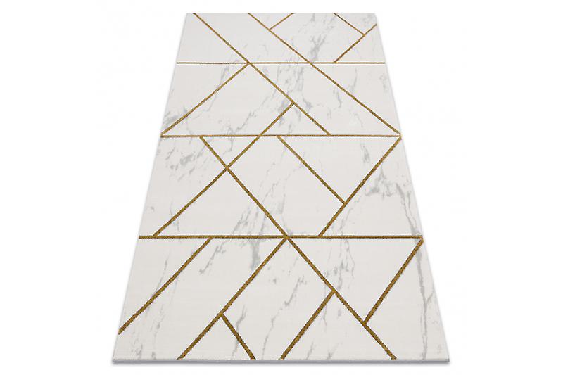 Exclusive EMERALD Carpet 1012 glamour, stylish geometric, marble cream / gold