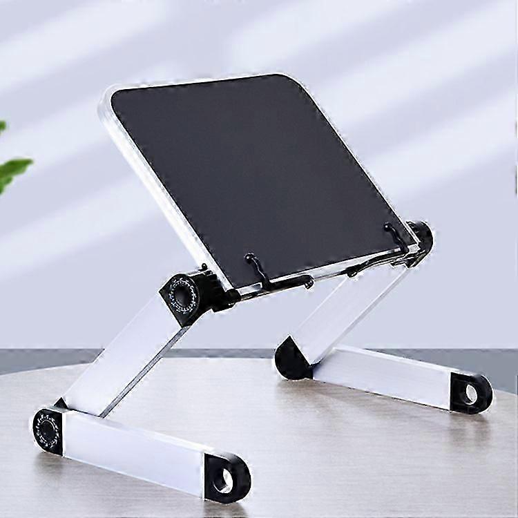 360 Degree Adjustable Black Reading Rack Tray with Adjustable Height and Angle, Foldable Portable Podium Bookshelf