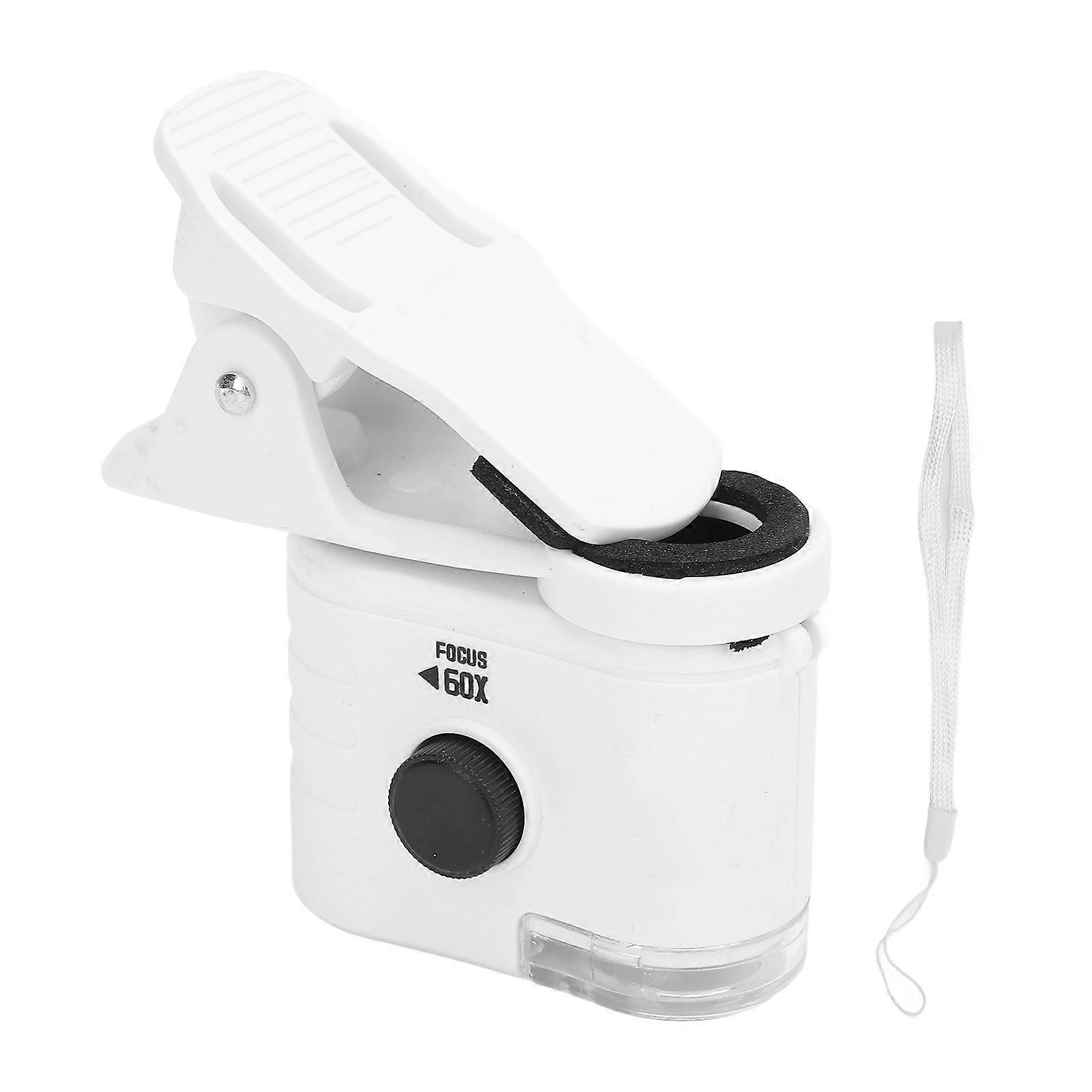 Pocket Microscope Plastic Frame HD Optical Lens Adjustable Focusing Portable Mini Microscope
