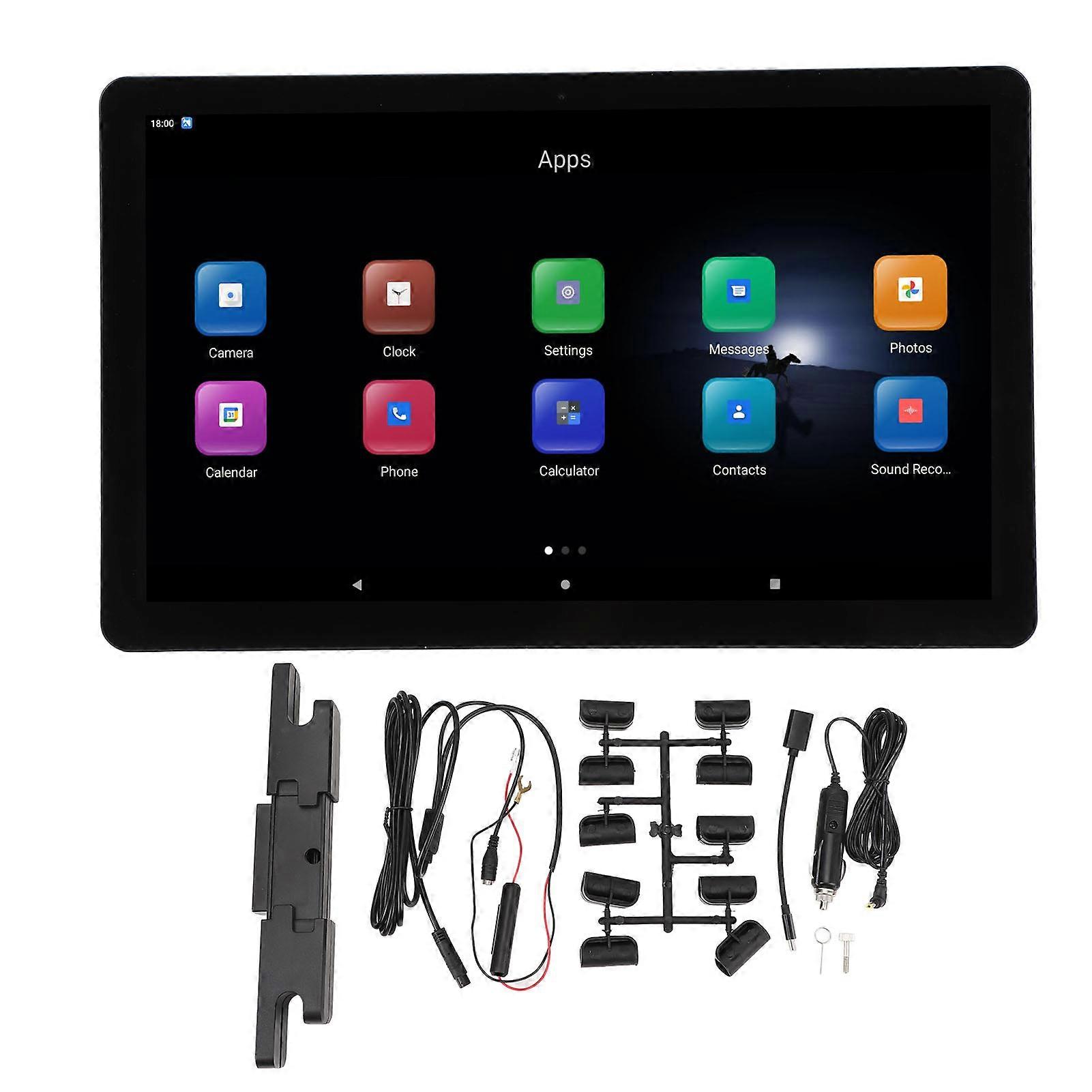 Moniteur d’appui-tête de voiture pour Android 11 15.6in IPS écran 2MP 1080P 90 degrés rotation système de divertissement de siège arrière