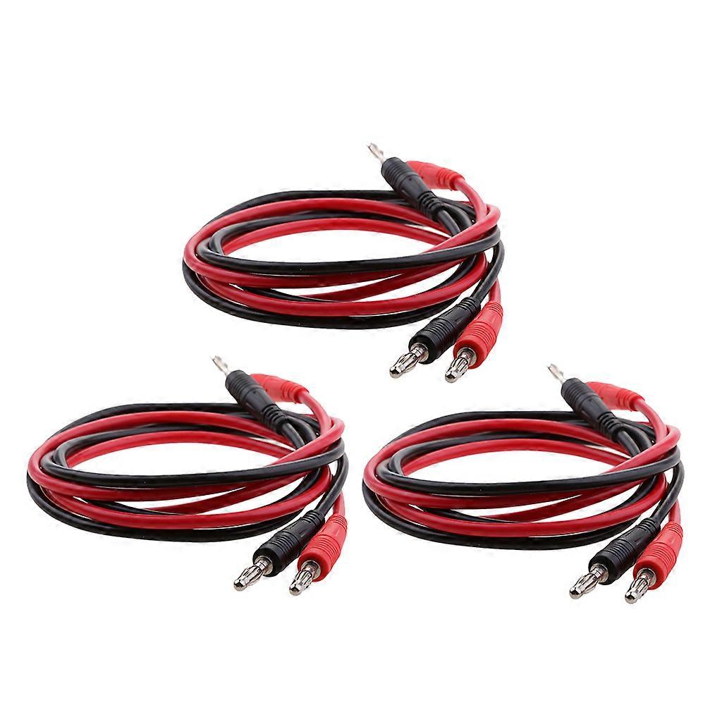 6Pcs 39" 4mm Stackable Banana Plug to Banana Plug Test Cable 1000V/15A