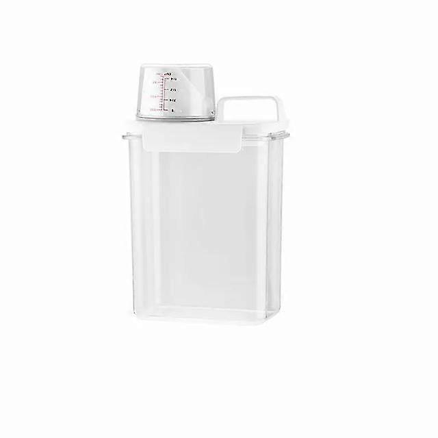 Container Box Powder Dispenser Rinsing Liquid With Measuring Cup 1,8l
